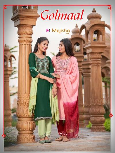 Golmal Vol 1 By Majisha Nx Designer Embroidered Readymade Salwar Kameez Collection